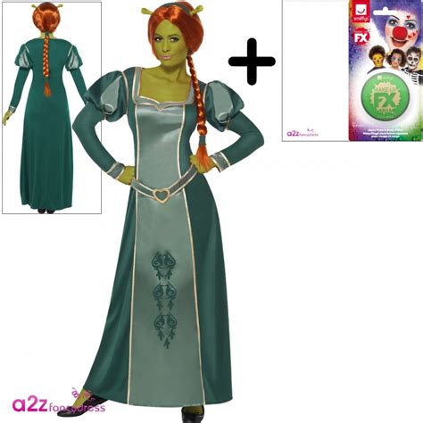 Princess Fiona Shrek Adult Costume Set Costume Green Make Up