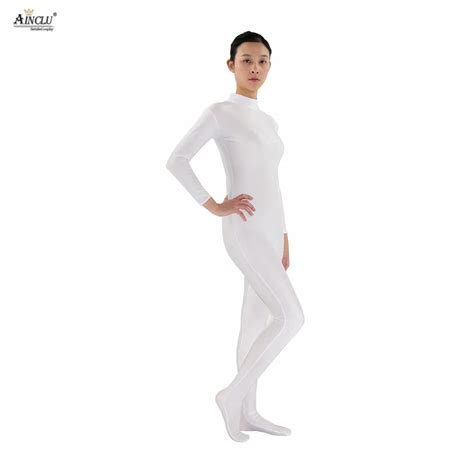 Ainclu Women Spandex Nylon Lycra White Head Handless Body Second Skin