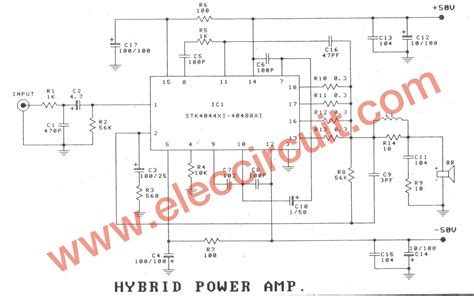 Stk Power Circuit Diagram High Power Amplifier Circuit D