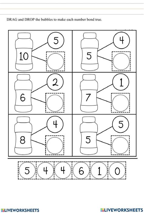 Number Bonds Activity For Grade 1 Live Worksheets Worksheets Library