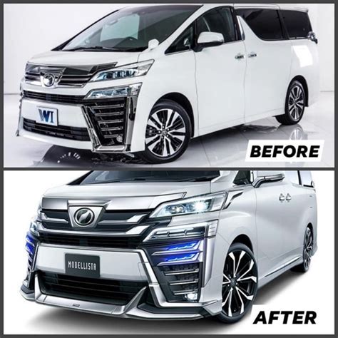 TOYOTA VELLFIRE 2018 2019 ZG AERO MODELLISTA BODYKIT LIP SKIRT DOOR