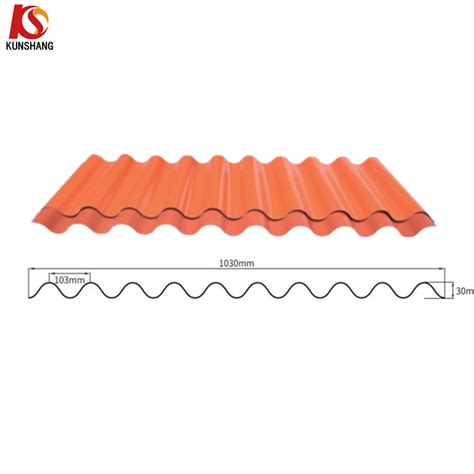 Kunshang Fireproof Big Wave Pvc Roof Sheet Tile Plastic Roof Sheet