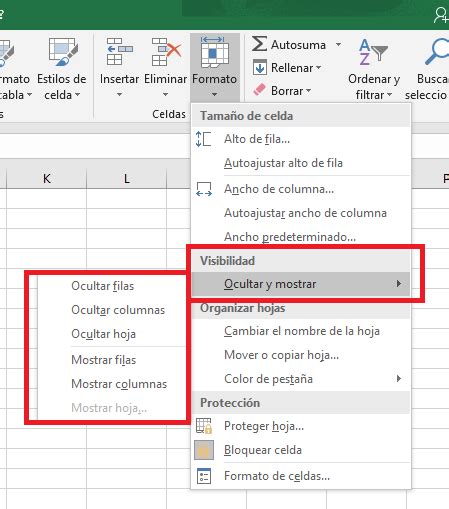 Excel Ocultar Filas Columnas Y Hojas AutoIncreMental