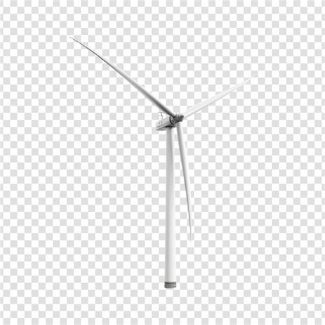 Premium Psd Wind Turbine On A Transparent Background