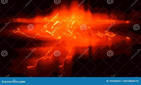 Digital Render Fire Red Cloudy Pattern Stock Illustration