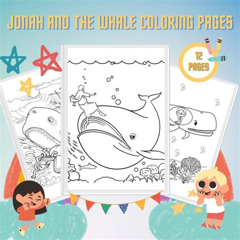 13 Dibujos De Jonás Y La Ballena Para Colorear Pdf Imprimible Gratis