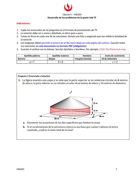 Ma Plantilla Desarrollo De La Parte I Del Tf Reparado