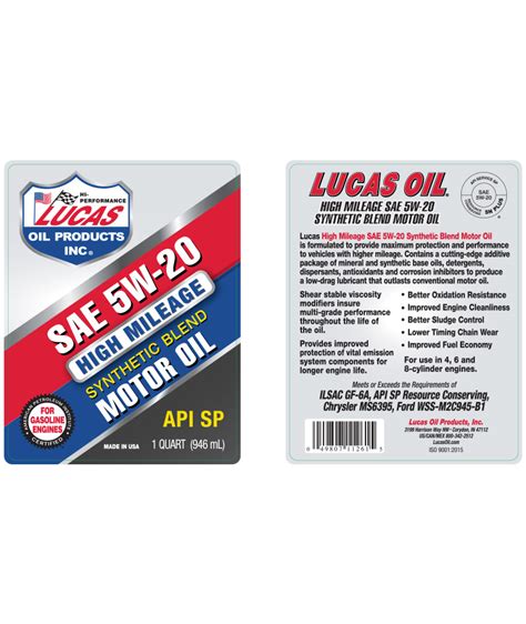 Synthetic Blend High Mileage Motor Oils | Lucas Oil Products