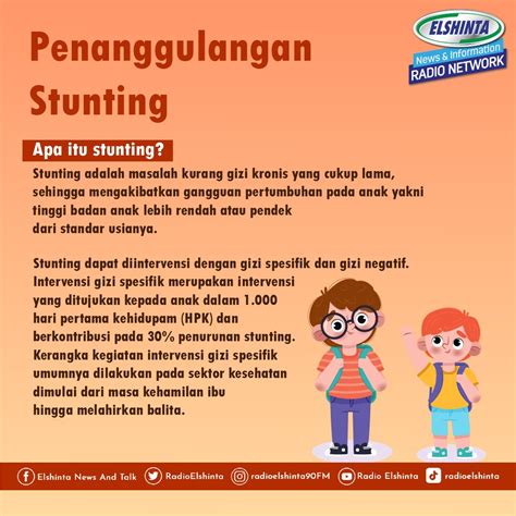 Radio Elshinta On Twitter Intervensi Terhadap Stunting Dapat