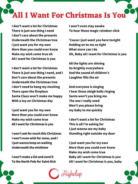 An All I Want For Christmas Is You Poem