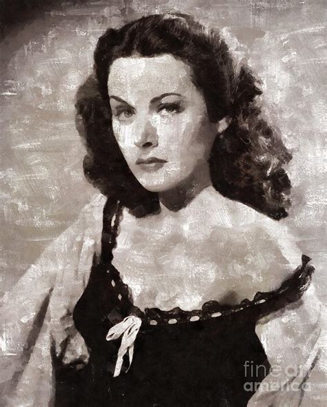 Hedy Lamarr Vintage Hollywood Actress Painting By Esoterica Art Agency