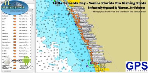 Venice Florida Fishing Spots | Florida Fishing Maps for GPS