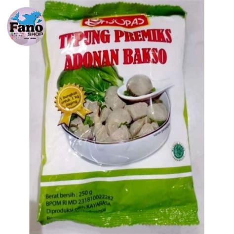 Jual Basopas Tepung Premiks Adonan Bakso 250 Gram 1 Pack 8 Pcs Shopee