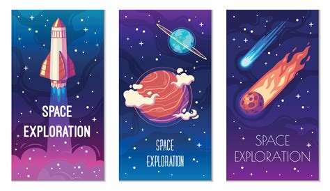 Space Exploration Posters 29182975 Vector Art at Vecteezy