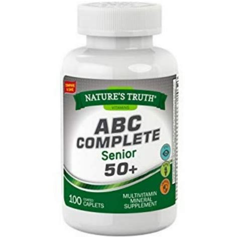 2 Pack Natures Truth Abc Complete Senior 50 Multivitamin Mineral