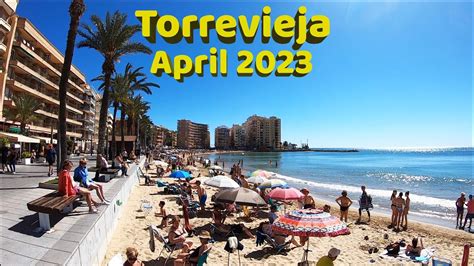 Torrevieja Costa Blanca Spain Palm Sunday Midday Promenade And Beach