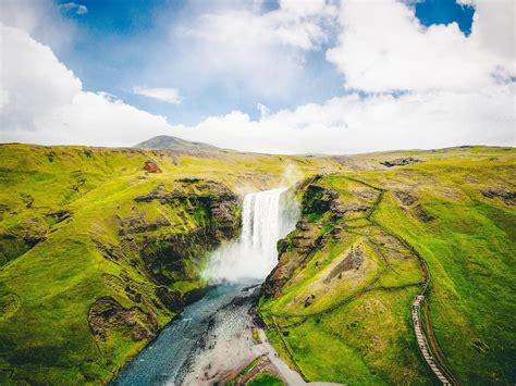 Skagofoss Waterfall Shot On DJI Mavic Pro R VisitingIceland