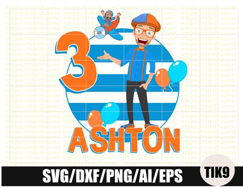 Personalized Blippi Birthday Svg Blippi Birthday Svg Blippi Svg Crelart