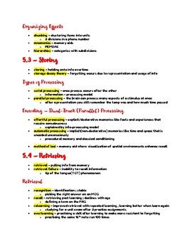 Ap Psychology Study Guide Outline Unit By Aarav Reddy Tpt