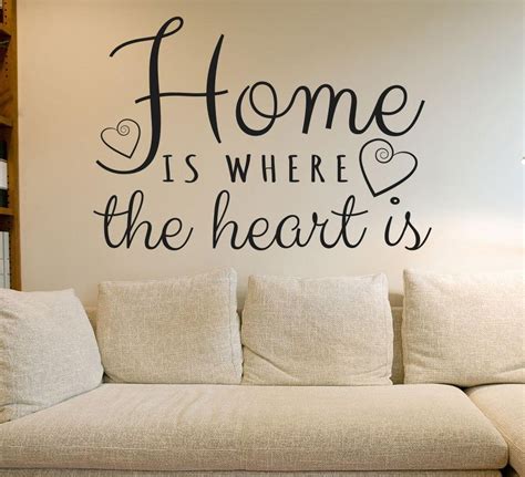 Home Is Where The Heart Is Wall Sticker Smarty Walls Kitchen Wall