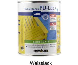 PRIMASTER Hochleistungs Pu Lack Weiss Seidenmatt 2 L 2in1 Ab 34 99