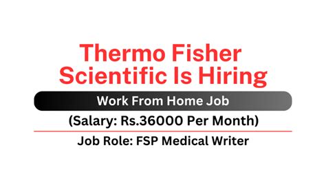 Thermo Fisher Scientific Is Hiring For FSP Medical Writer Work From