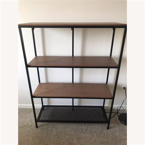 Ikea Shelf Unit With Wood Shelves Aptdeco