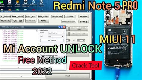 Xiaomi Redmi Note 5 Pro M1803E7SG Mi Account Remove Free Tool