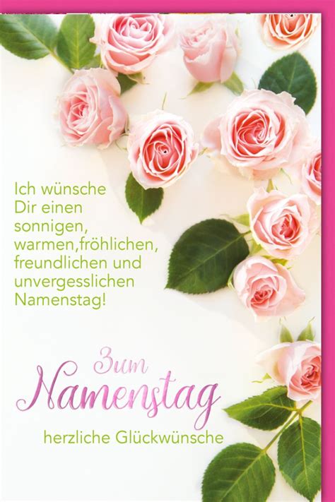 Namenstagskarte Rosa Rosen Zum Namenstag