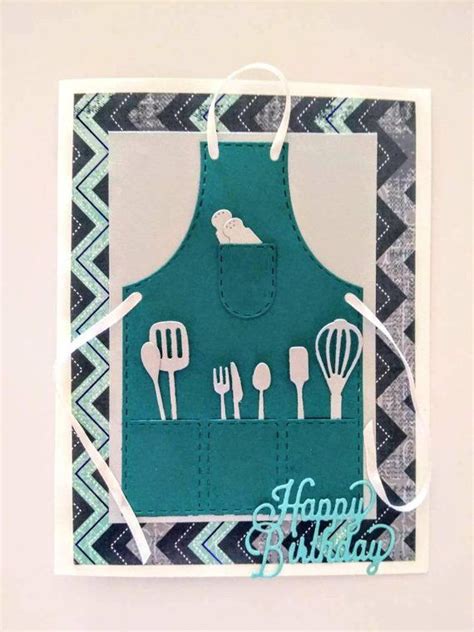 Apron Birthday Card Greetings Card For Cooker Cards For Chefs Blank