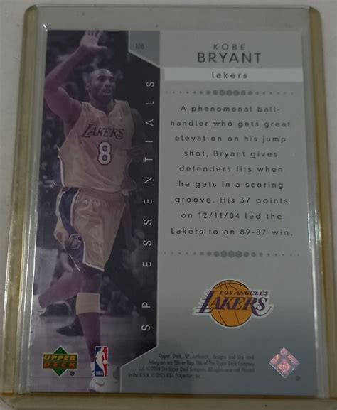 Kobe Bryant 2005 Upper Deck SP Essentials 1683 2999 NBA Cards On Carousell