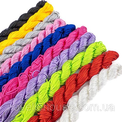 Шнур для плетения браслета (Шамбала), нейлоновый. Набор 10 шт. (ID ...