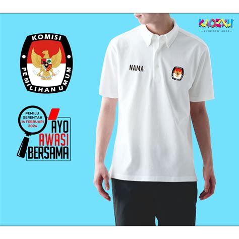 Jual KAOZXU KAOS POLO PANITIA PEMILU 2024 POLO SHIRT PPS KPU BISA