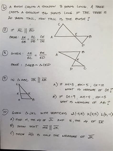 Geometry Chapter 7 Practice Test