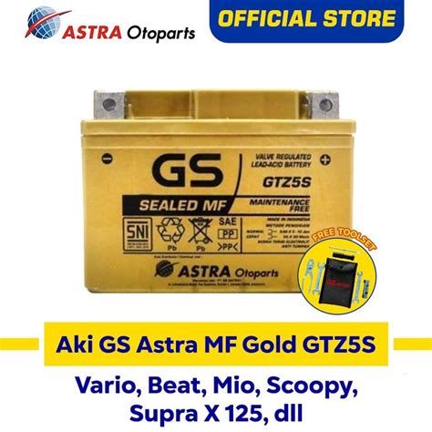 Jual Promo Aki Gs Astra Mf Gold Gtz S Untuk Motor Honda Vario Honda