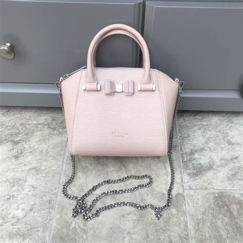 Ted Baker Womens Pink And Silver Bag Depop