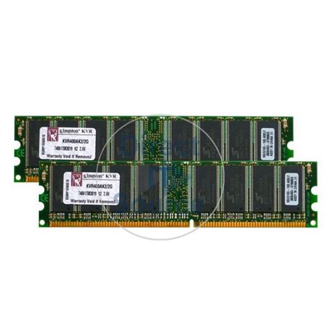 Kingston KVR400AK2 2G 2GB 2x1GB DDR PC 3200 Non ECC Unbuffered 184