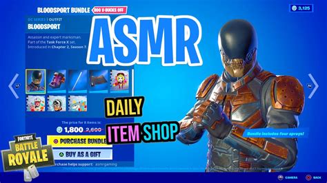 ASMR Fortnite NEW Bloodsport Skin Bundle Daily Item Shop Update