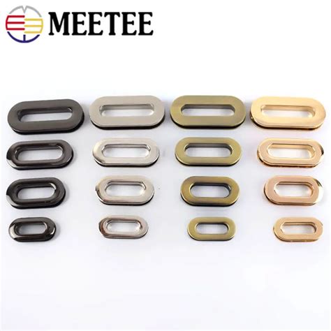 Meetee Pces Mm Metal Em Forma De Ovo Fivelas De Ilh S