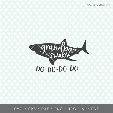 Grandpa Shark Svg Poppy Shark Svg Grandfather Shirt Svg Etsy