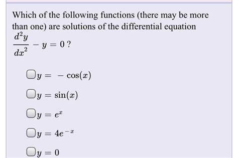 Solved Which Of The Following Functions There May Be More Chegg