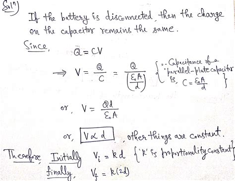 Solved Current Attempt In Progress An Empty Parallel Plate Capacitor