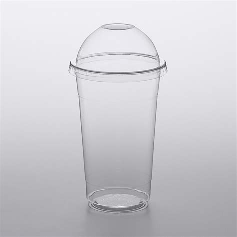 Choice Oz Clear Pet Plastic Cold Cup With Dome Lid With No Hole