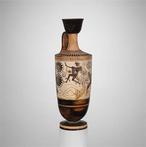 Attributed To The Diosphos Painter Terracotta Lekythos Oil Flask