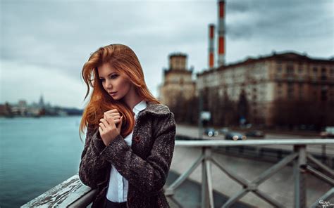 Women Model Portrait Depth Of Field Blue Eyes Short Hair