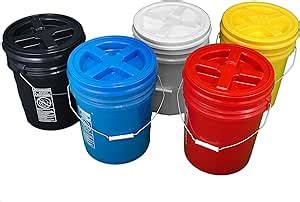 Seau Kit Cinq Color Gallon Seaux Avec Assorti Gamma Joint Couvercle