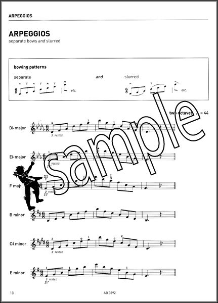 Violin Scales And Arpeggios Abrsm Grade 5 From 2012