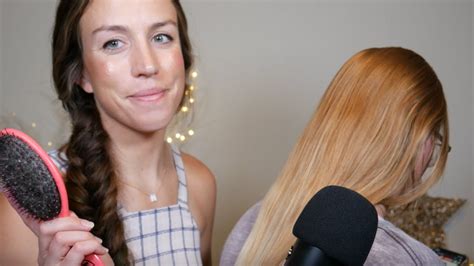 Asmr Hair Brushing On Myself And My Sister Brush Sounds Whispered