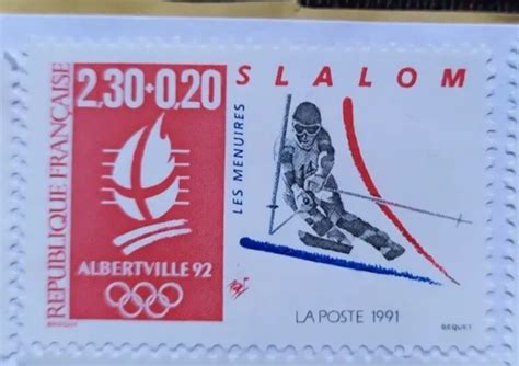 Jeux Olympiques Albertville 1992 Timbres N° 2675 à 2678 Sur Fragment And Divers Eur 1 90 Picclick Fr