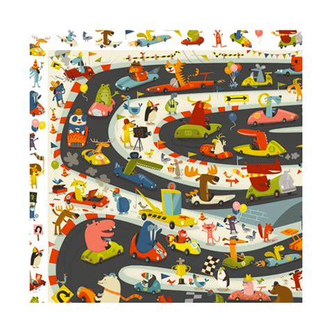 Puzzle d Observation 54 pièces Rallye Djeco